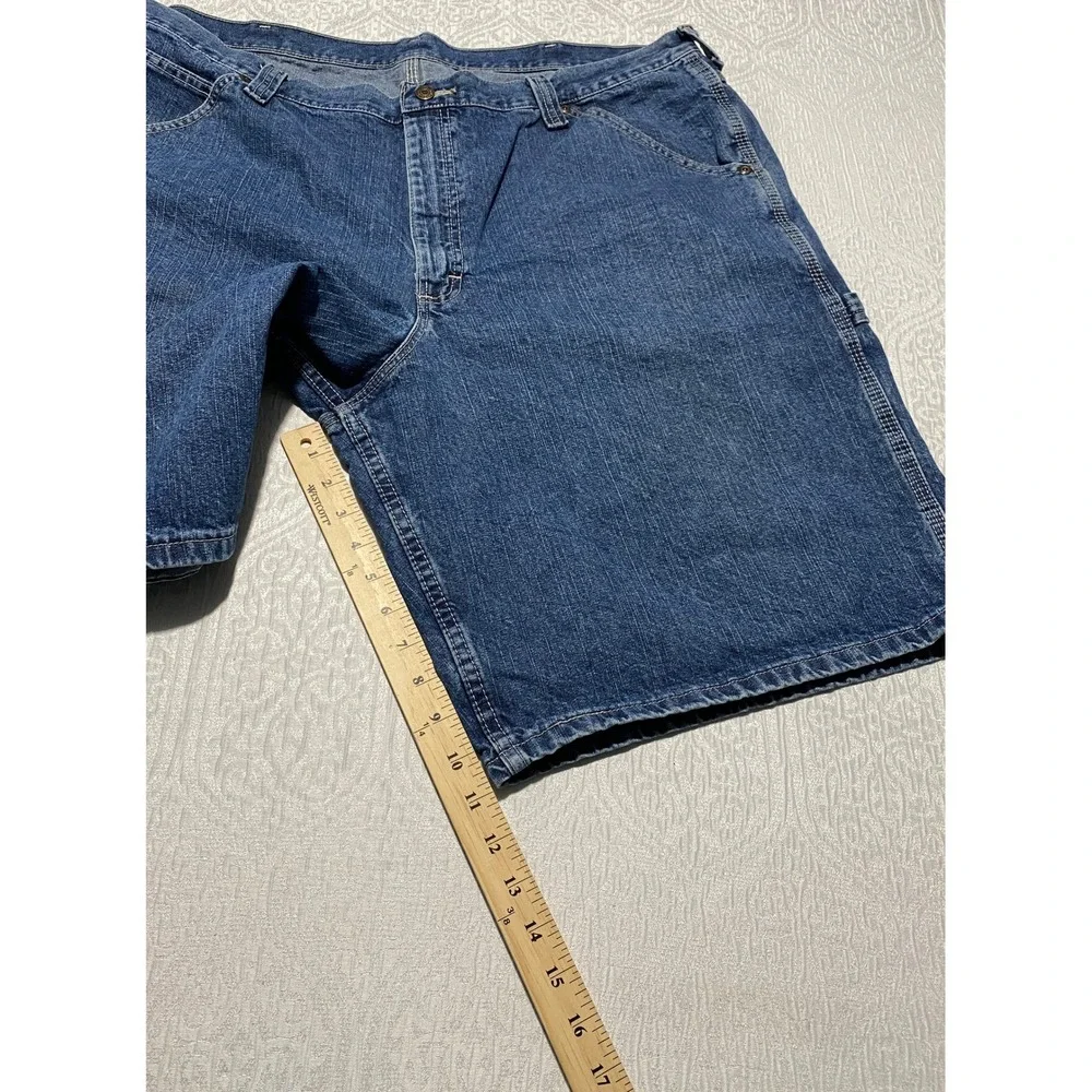 Lee Mens Blue Denim Carpenter Shorts Size 44 Relaxed Fit Utility Workwear Cotton